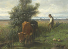 Cattle Watering, Anton Mauve Fine Art Print