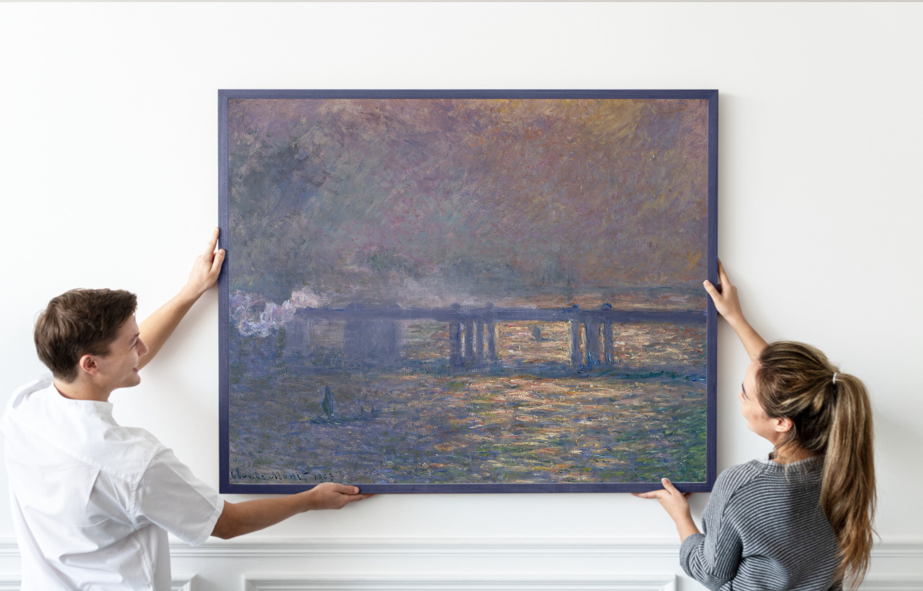 Claude Monet, Charing Cross Bridge, Canvas Reproduction