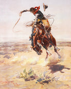 Charles Marion Russell, Fine Art Print : A Bad Hoss, Wild West Painting
