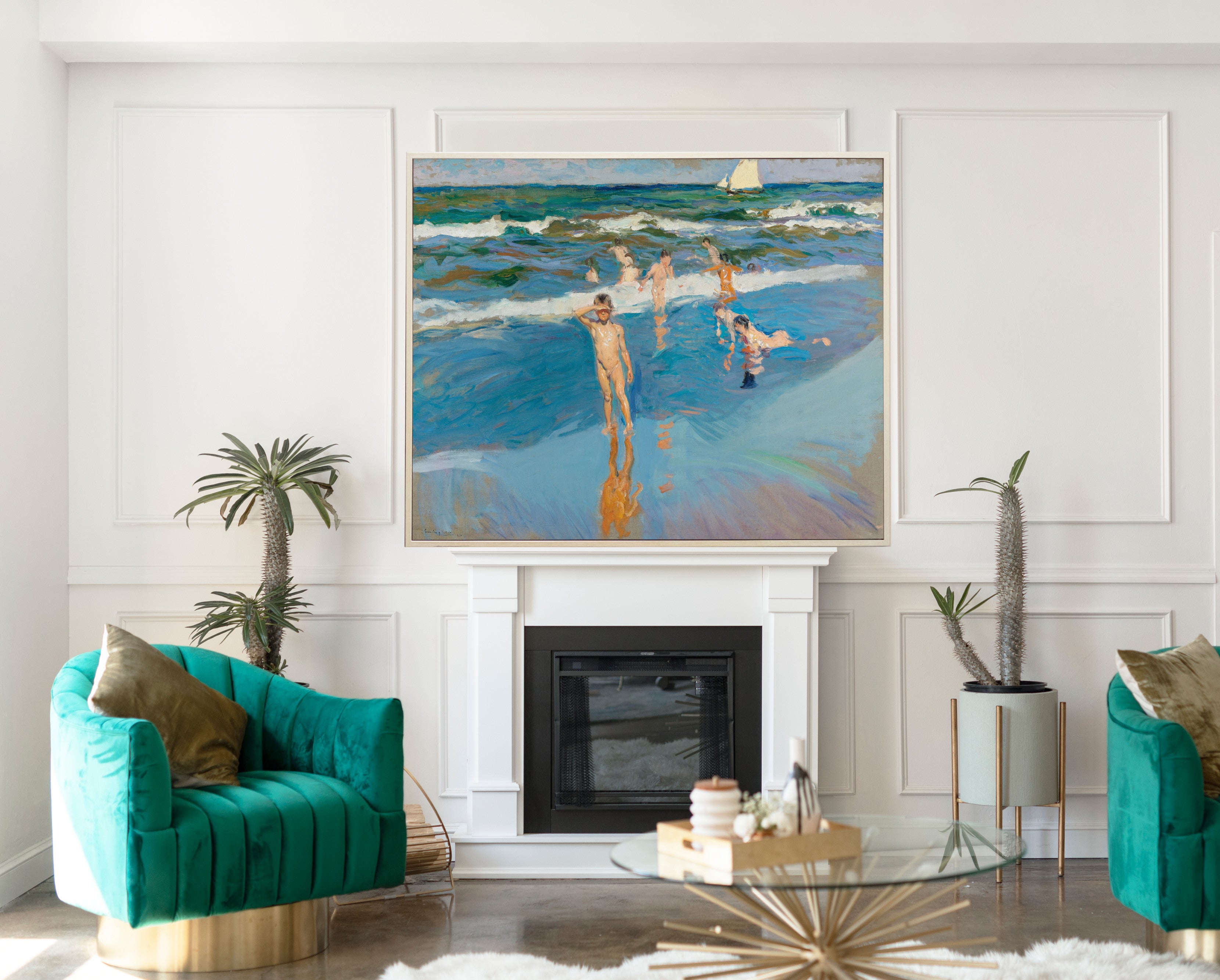 Children In The Sea, Valencia Beach, Joaquín Sorolla Fine Art Print
