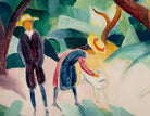 August Macke Abstract Fine Art Print, Children With Goat