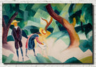 August Macke Abstract Fine Art Print, Children With Goat