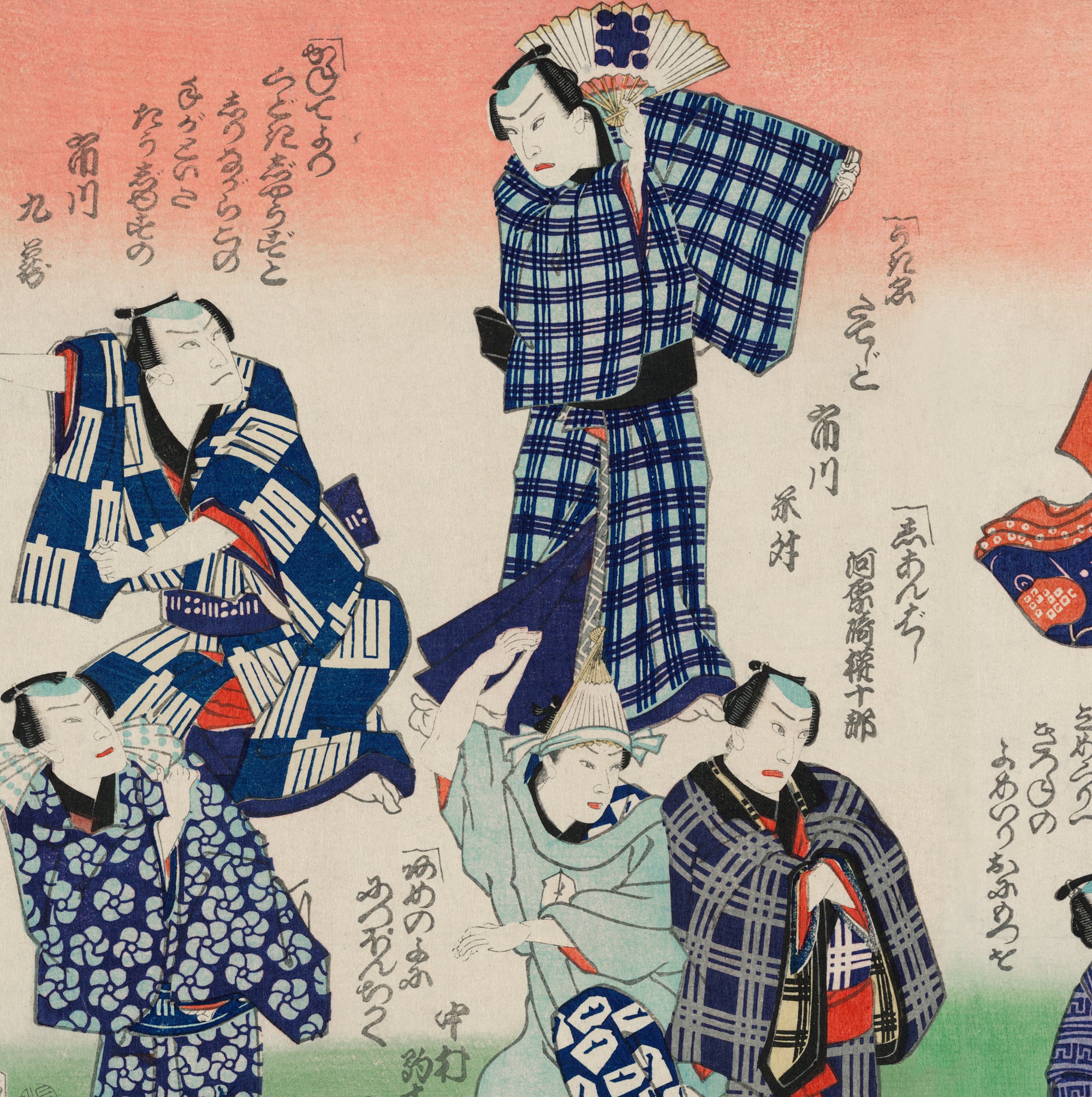 Toyohara Kunichika, Japanese Art Print : Song and Dance