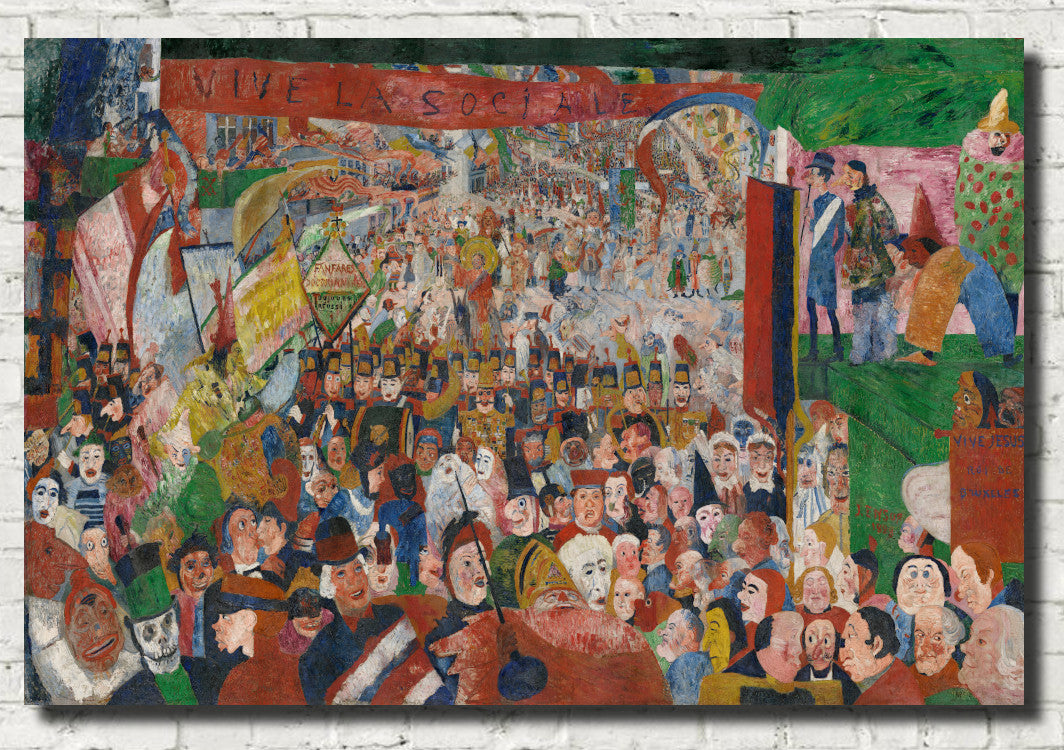 Christ's Entry into Brussels, James Ensor Fine Art Print