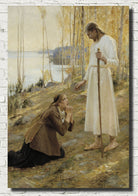 Albert Edefelt Fine Art Print, Christ and Mary Magdalene, a Finnish Legend