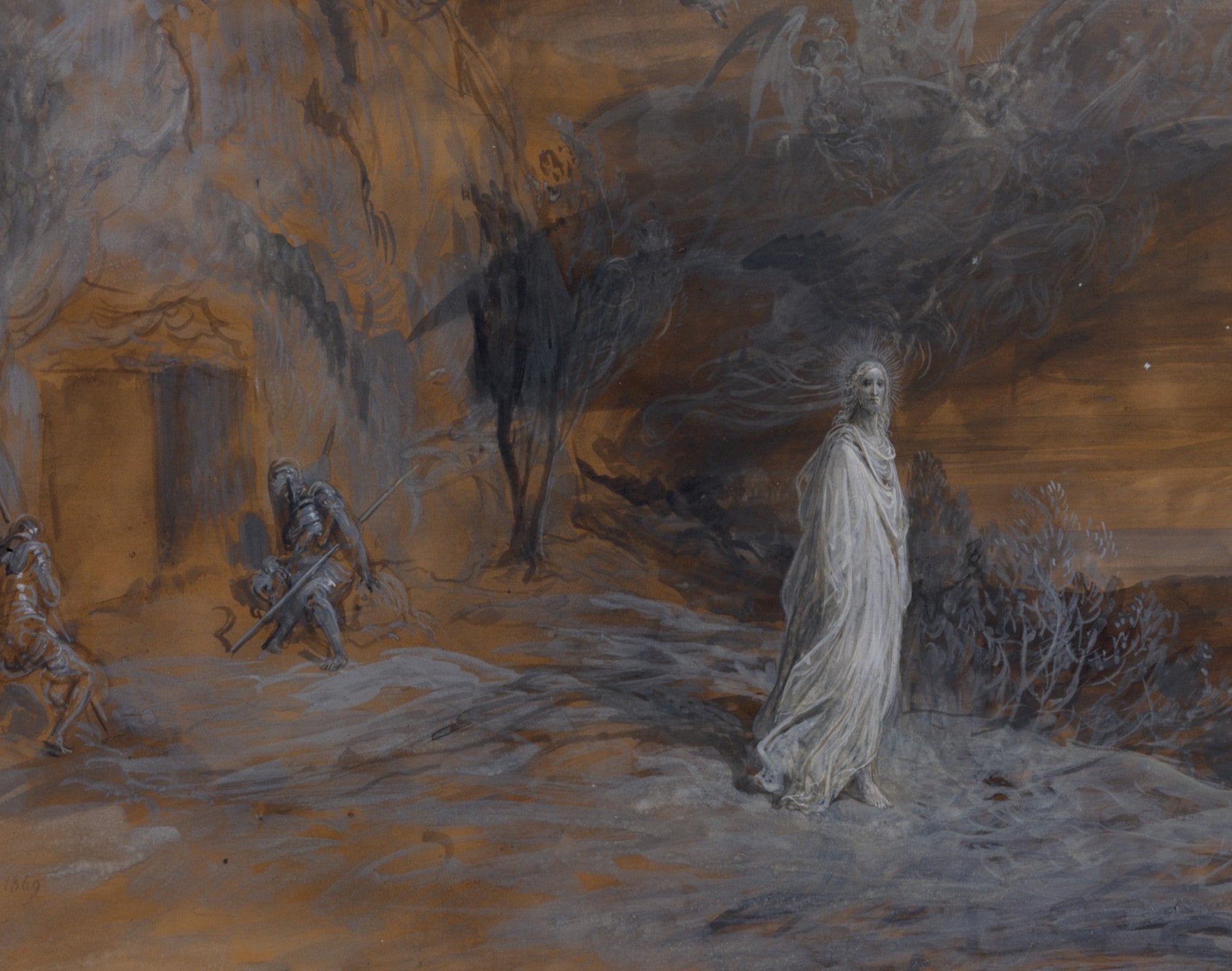 Gustave Dore Fine Art Print : Christ Coming Out of the Tomb