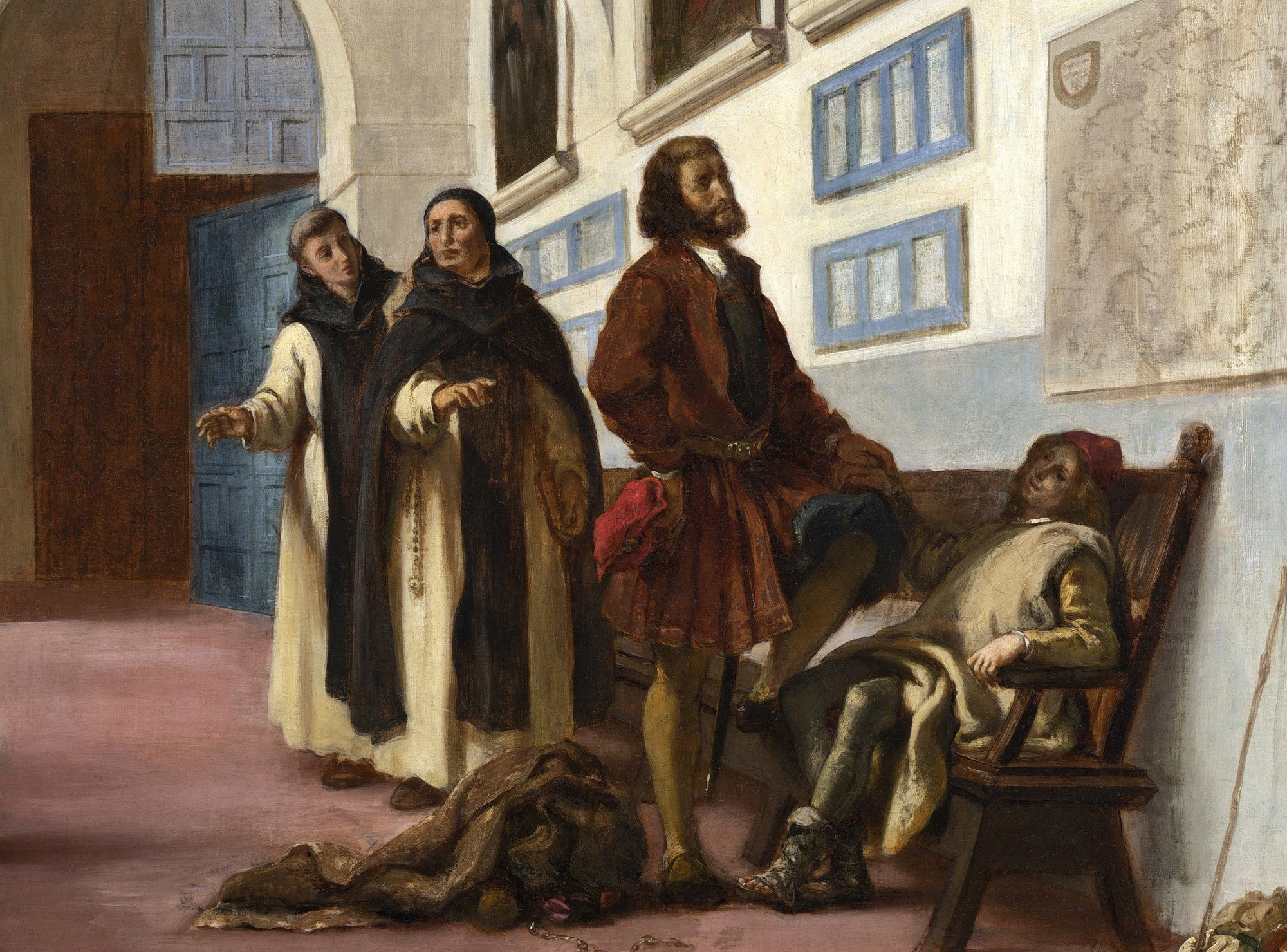 Christopher Columbus and His Son at La Rábida, Eugène Delacroix Fine Art Print