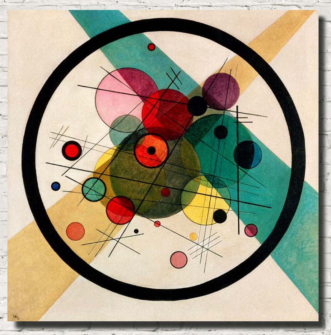 Circles in a Circle, Wassily Kandinsky Abstract Fine Art Print
