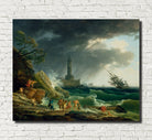 Claude Joseph Vernet, Fine Art Print : Mediterranean Coast, Storm