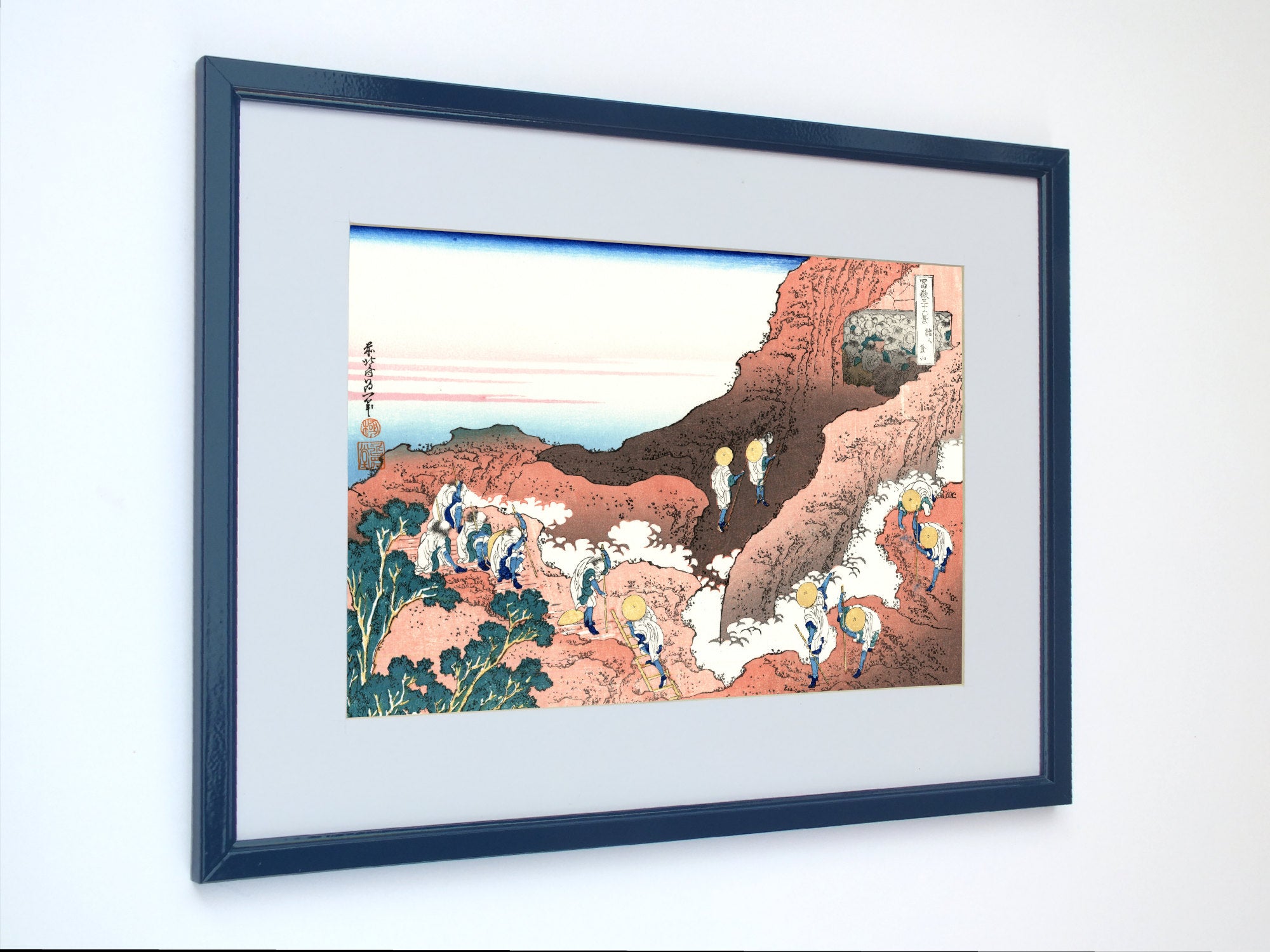 36 Views of Mount Fuji, Climbing on Mt. Fuji, Katsushika Hokusai, Japanese Print