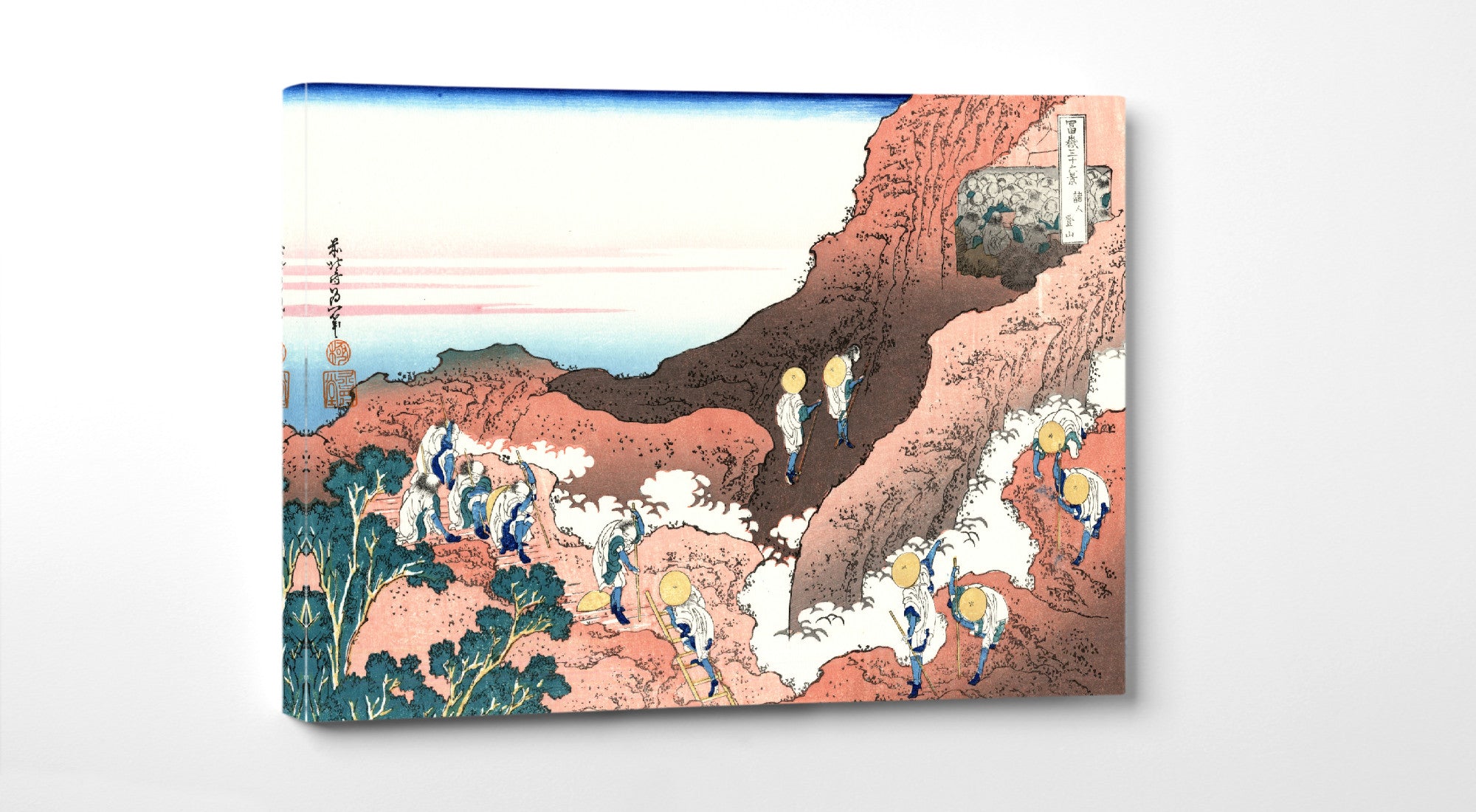 36 Views of Mount Fuji, Climbing on Mt. Fuji, Katsushika Hokusai, Japanese Print