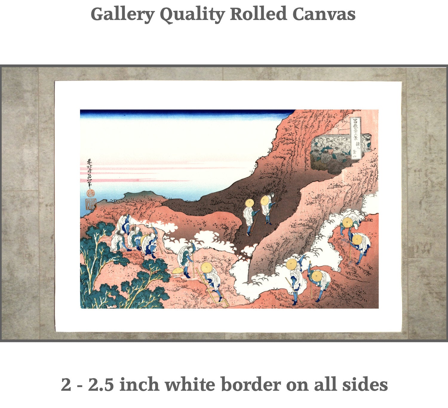 36 Views of Mount Fuji, Climbing on Mt. Fuji, Katsushika Hokusai, Japanese Print
