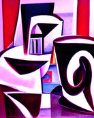 Coffee Cups, Abstract Print Framed Wall Art
