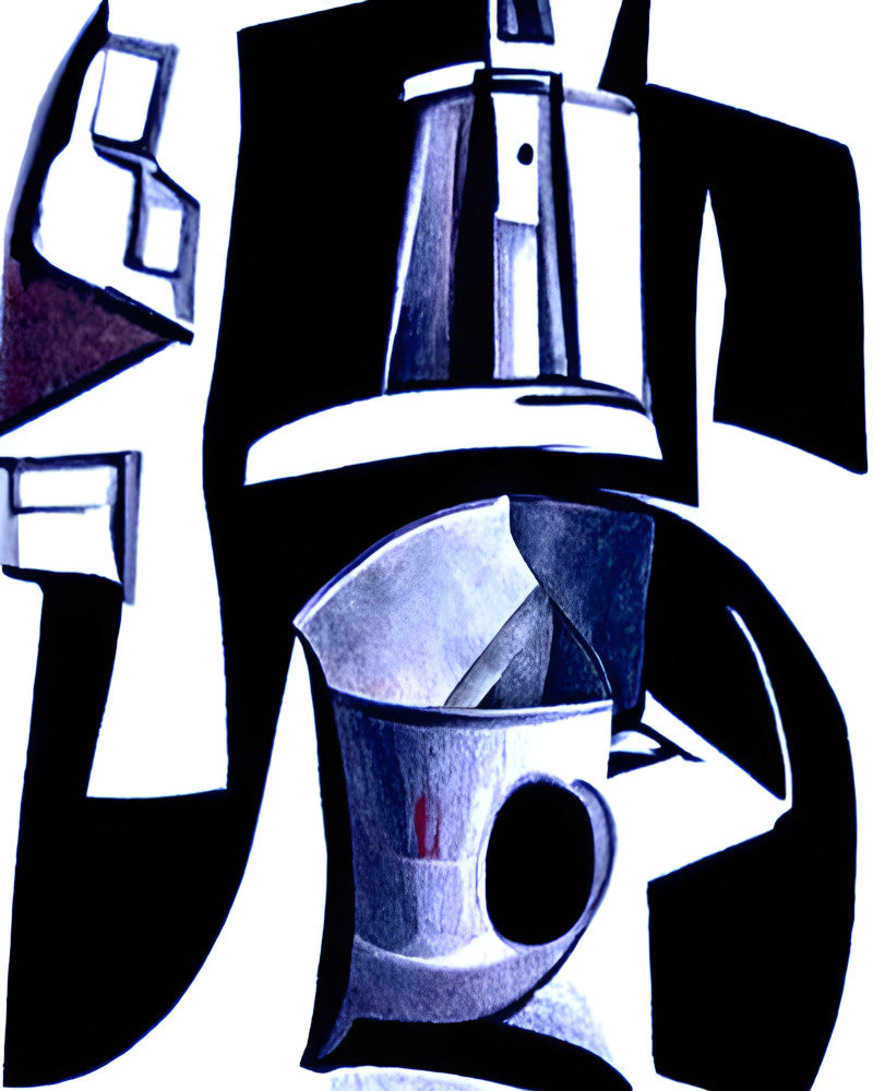 Coffee Pot, Abstract Print Framed Wall Art