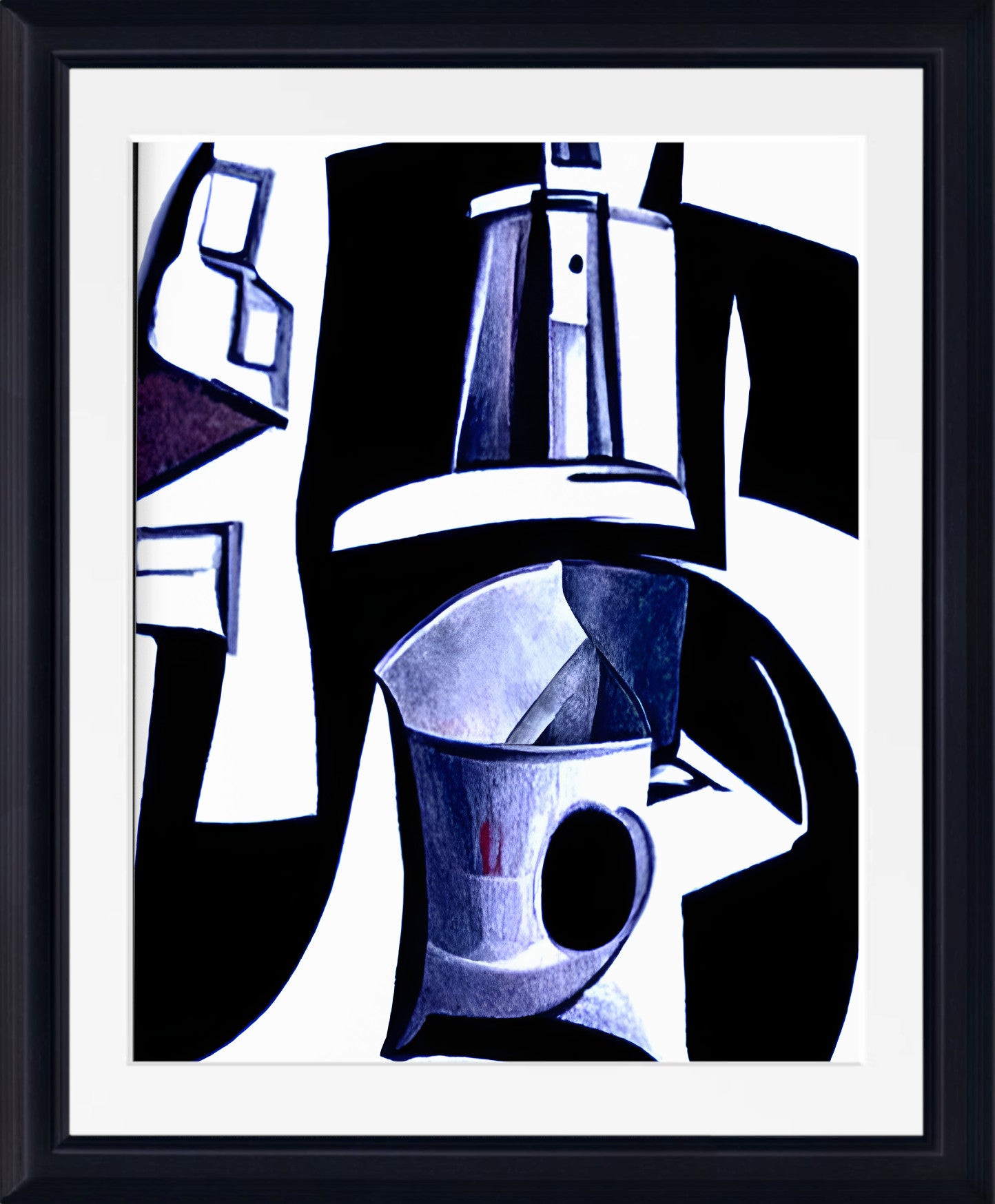 Coffee Pot, Abstract Print Framed Wall Art