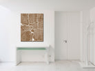 Columbus City Street Map Print Feature Wall Art Poster