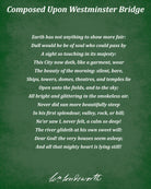 Composed Upon Westminster Bridge, Poem by William Wordsworth, Typography Print