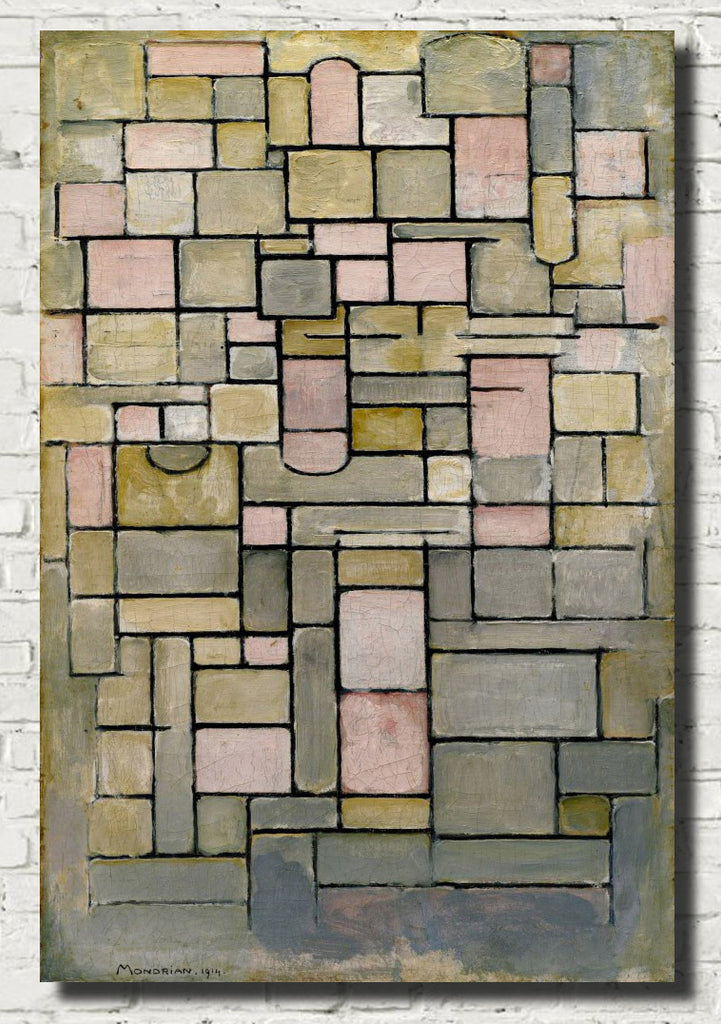 Piet Mondrian Abstract Fine Art Print, Composition 8