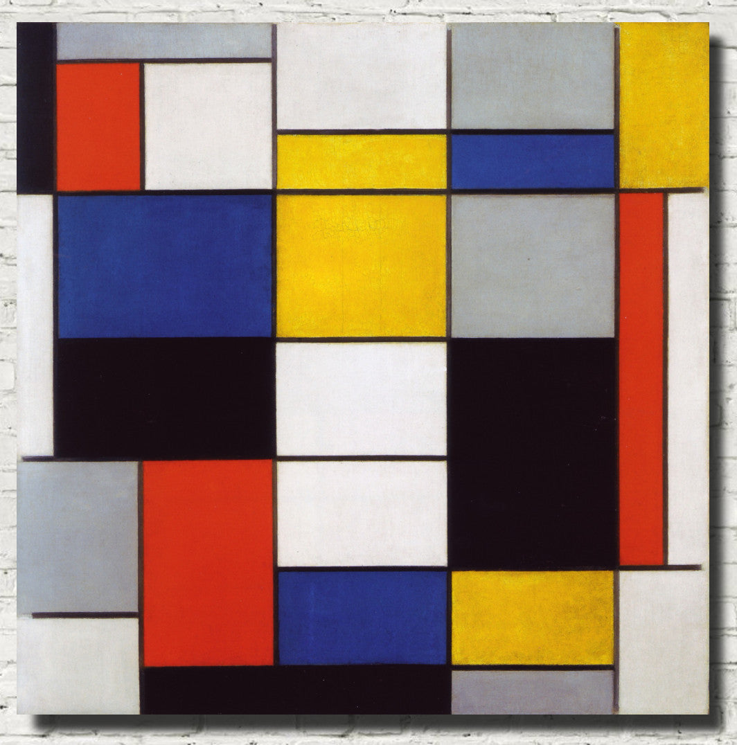 Piet Mondrian Abstract Fine Art Print, Composition A