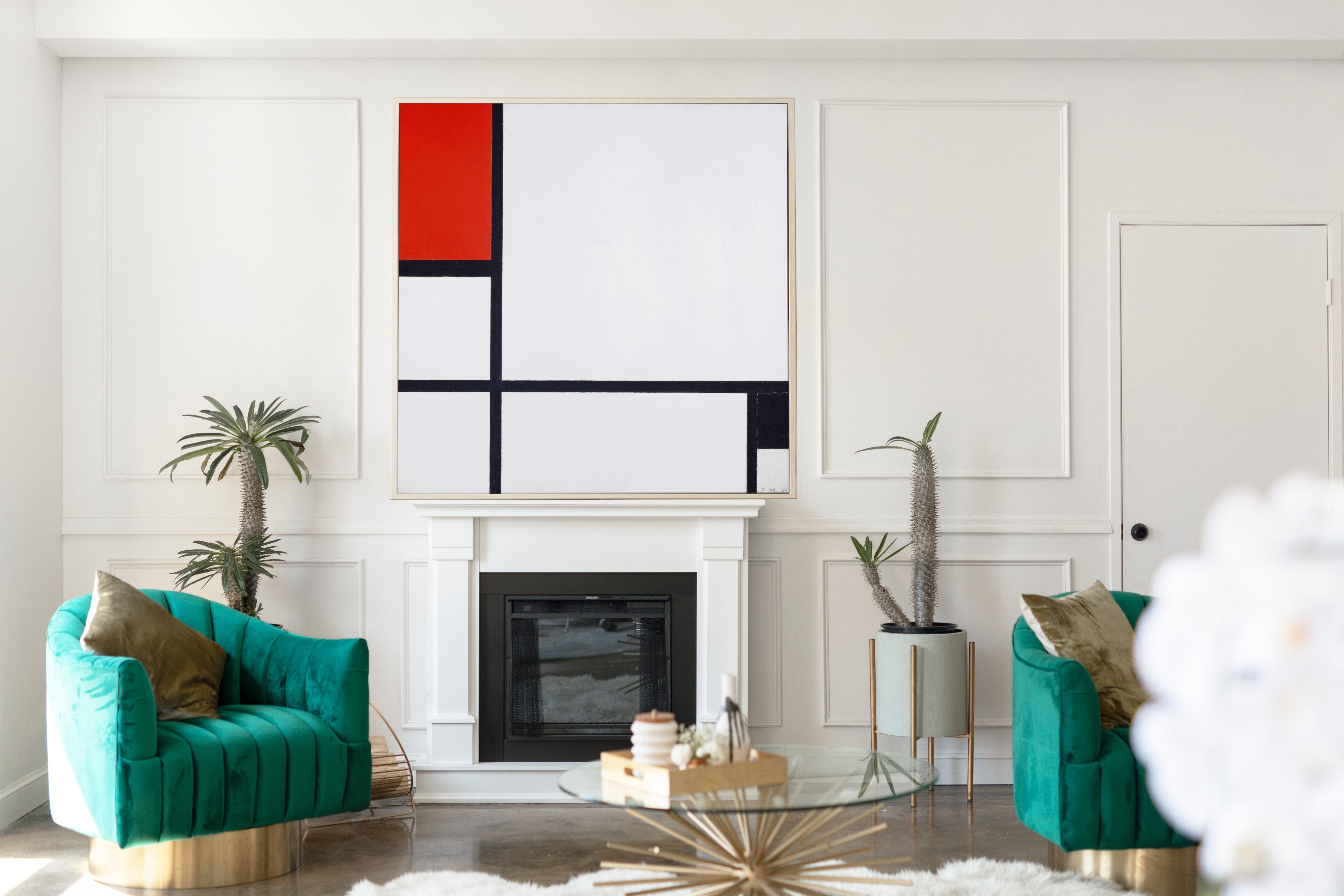 Composition No. I, with Red and Black, Piet Mondrian Abstract Fine Art Print