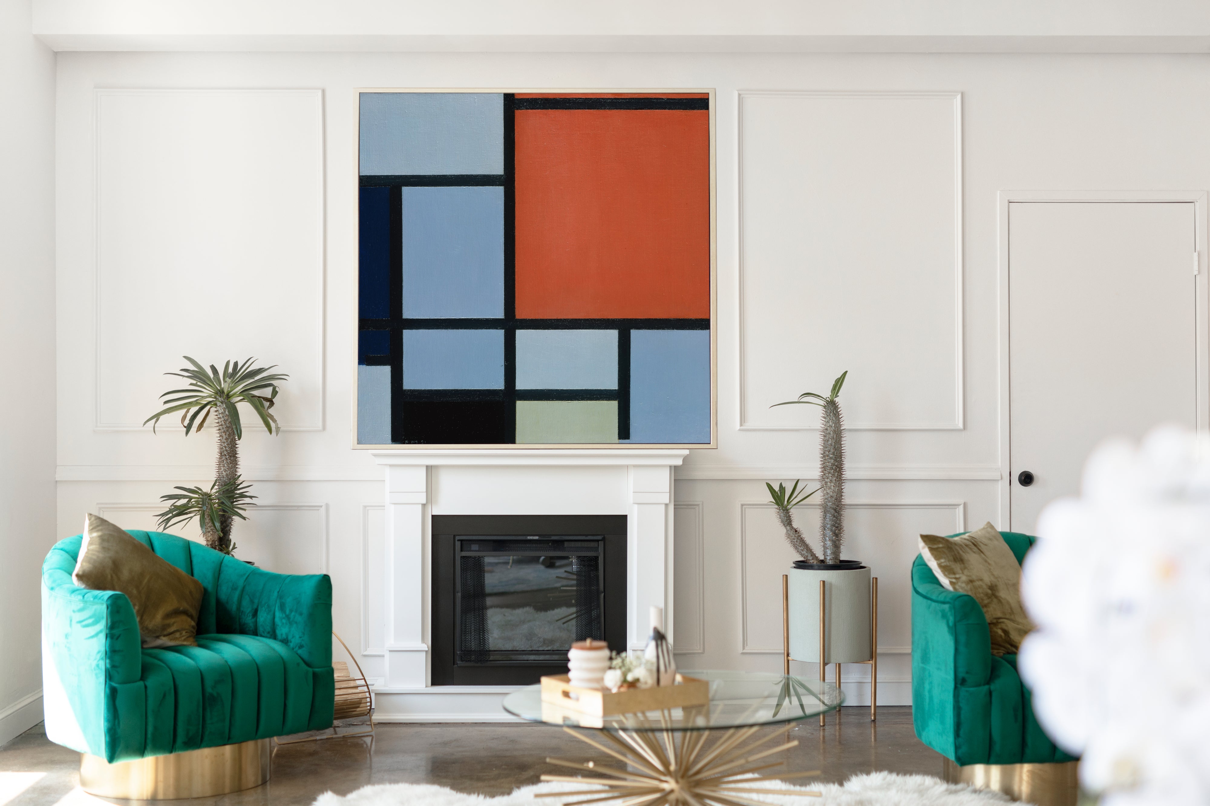 Composition (1921), Piet Mondrian Abstract Fine Art Print