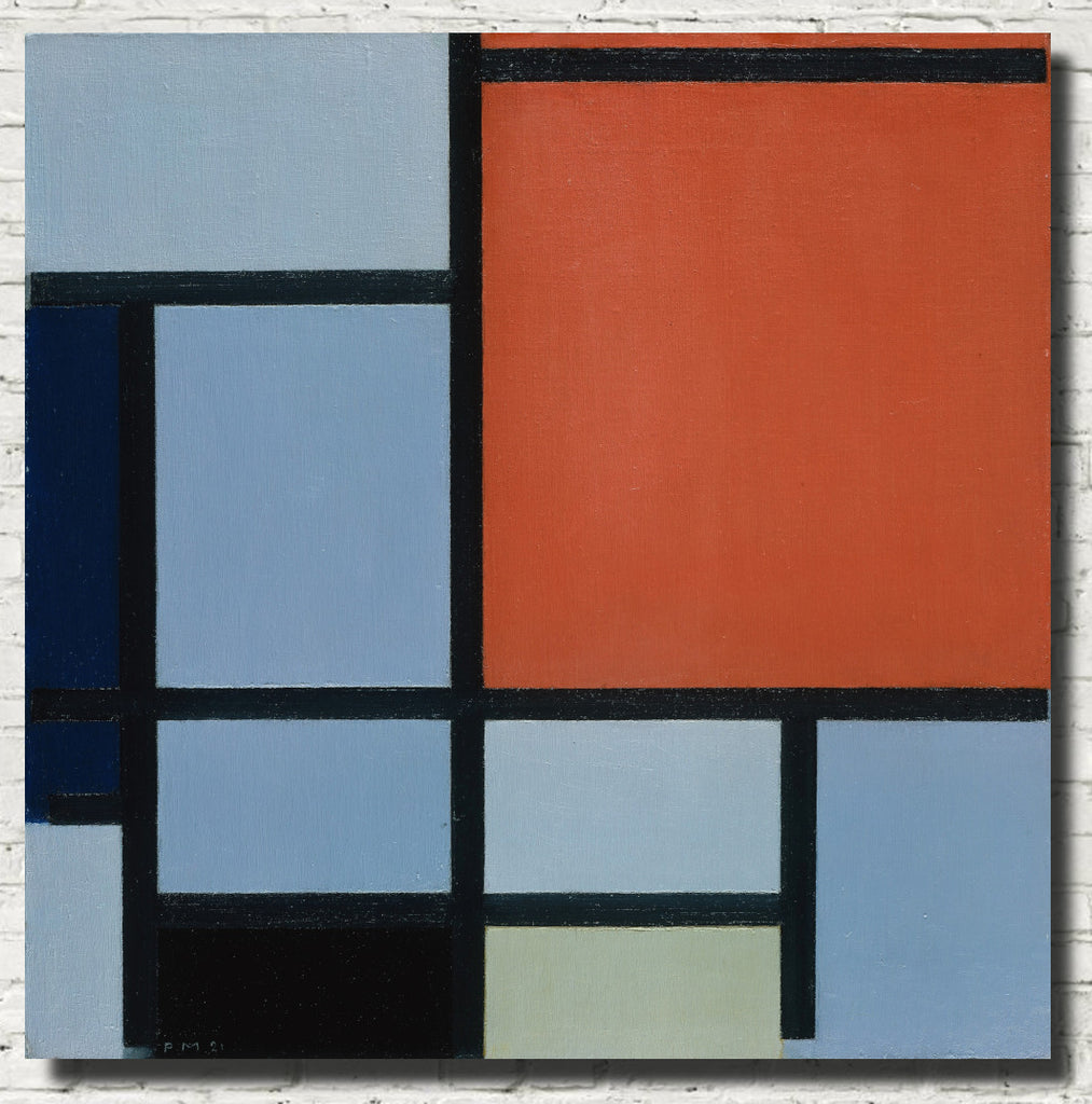 Composition (1921), Piet Mondrian Abstract Fine Art Print
