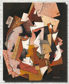 Georges Valmier Abstract Fine Art Print, Composition au papier journal