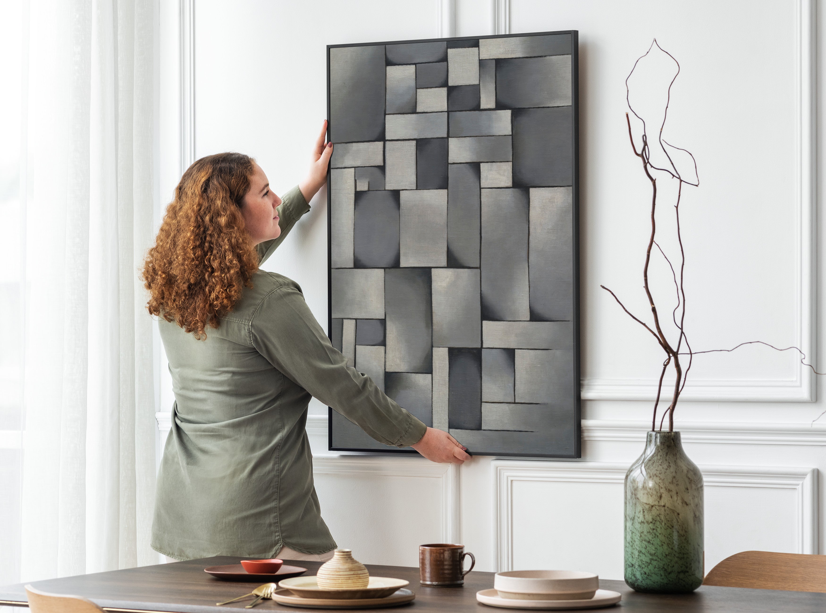 Abstract Composition in Gray, Theo van Doesburg