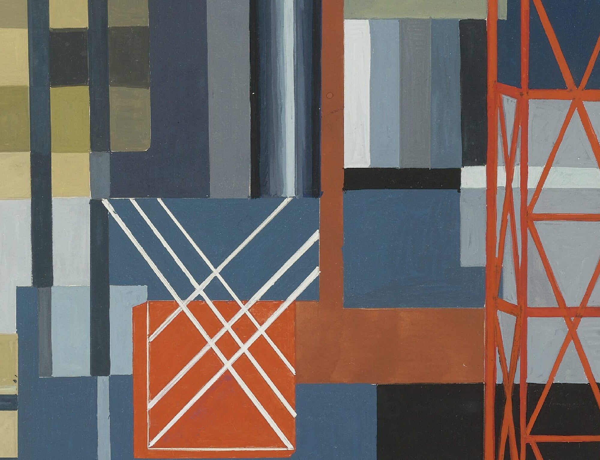 Constructivist Stage Design, Aleksandra Ekster Abstract Print