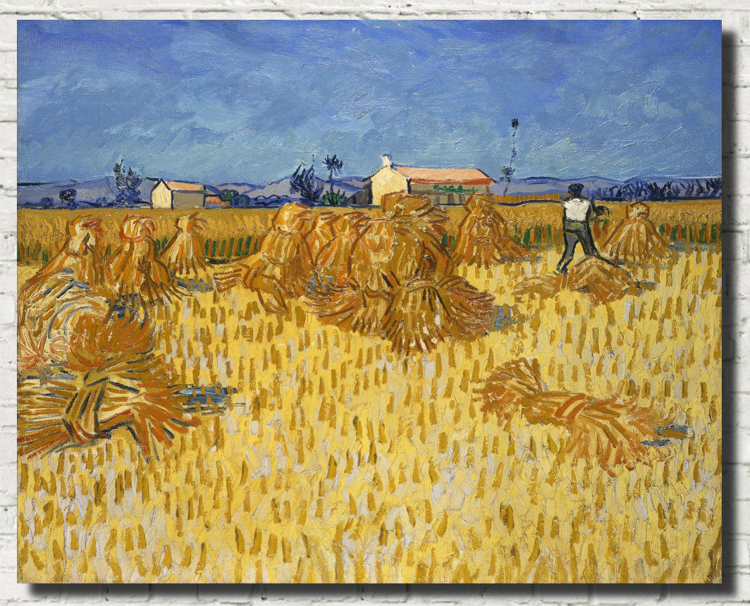 Corn Harvest in Provence, Vincent Van Gogh Fine Art Print