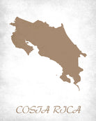 Costa Rica Map Print Outline Wall Map of Costa Rica