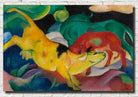 Franz Marc Abstract Fine Art Print, Cows, Yellow red green