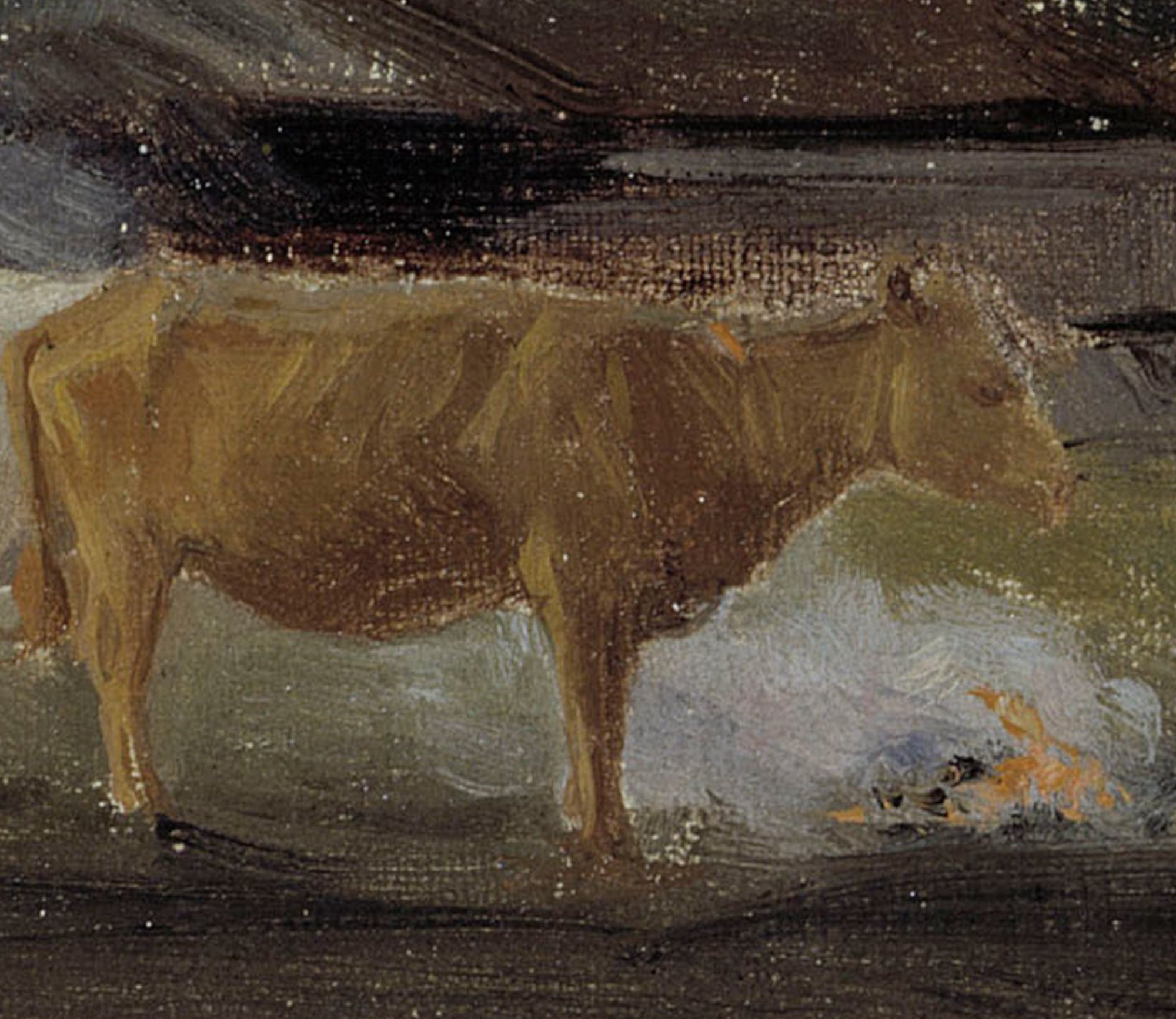 Eero Järnefelt Fine Art Print, Cows in Turf Smoke