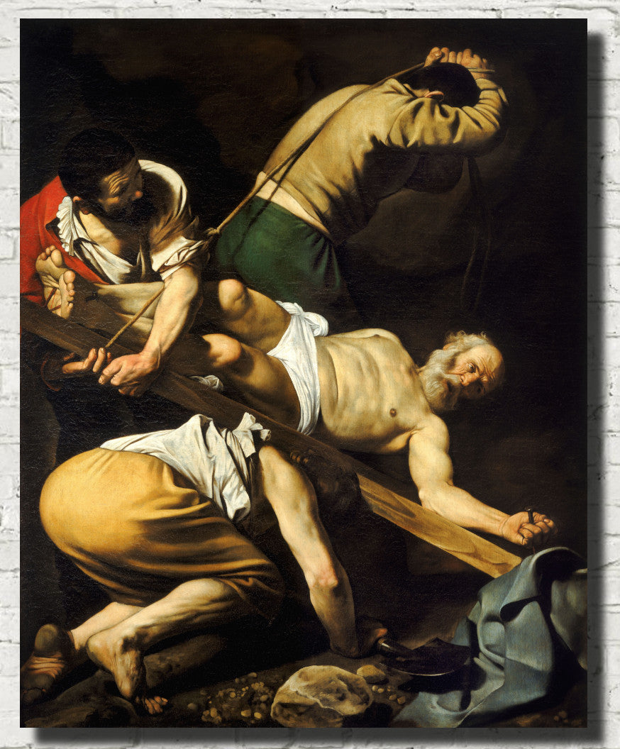 Caravaggio Baroque Fine Art Print, Crucifixion of Saint Peter
