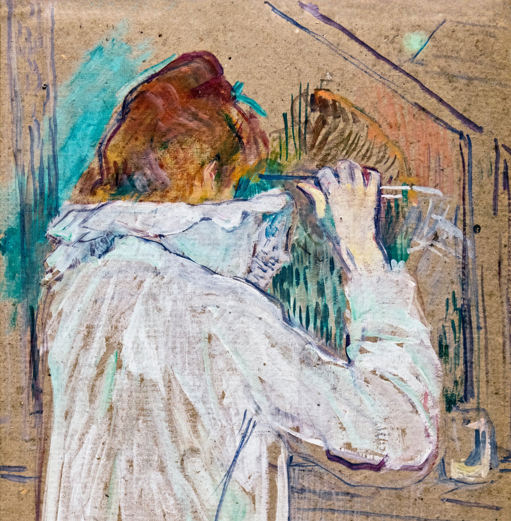 Henri de Toulouse-Lautrec Fine Art Print, Curling woman