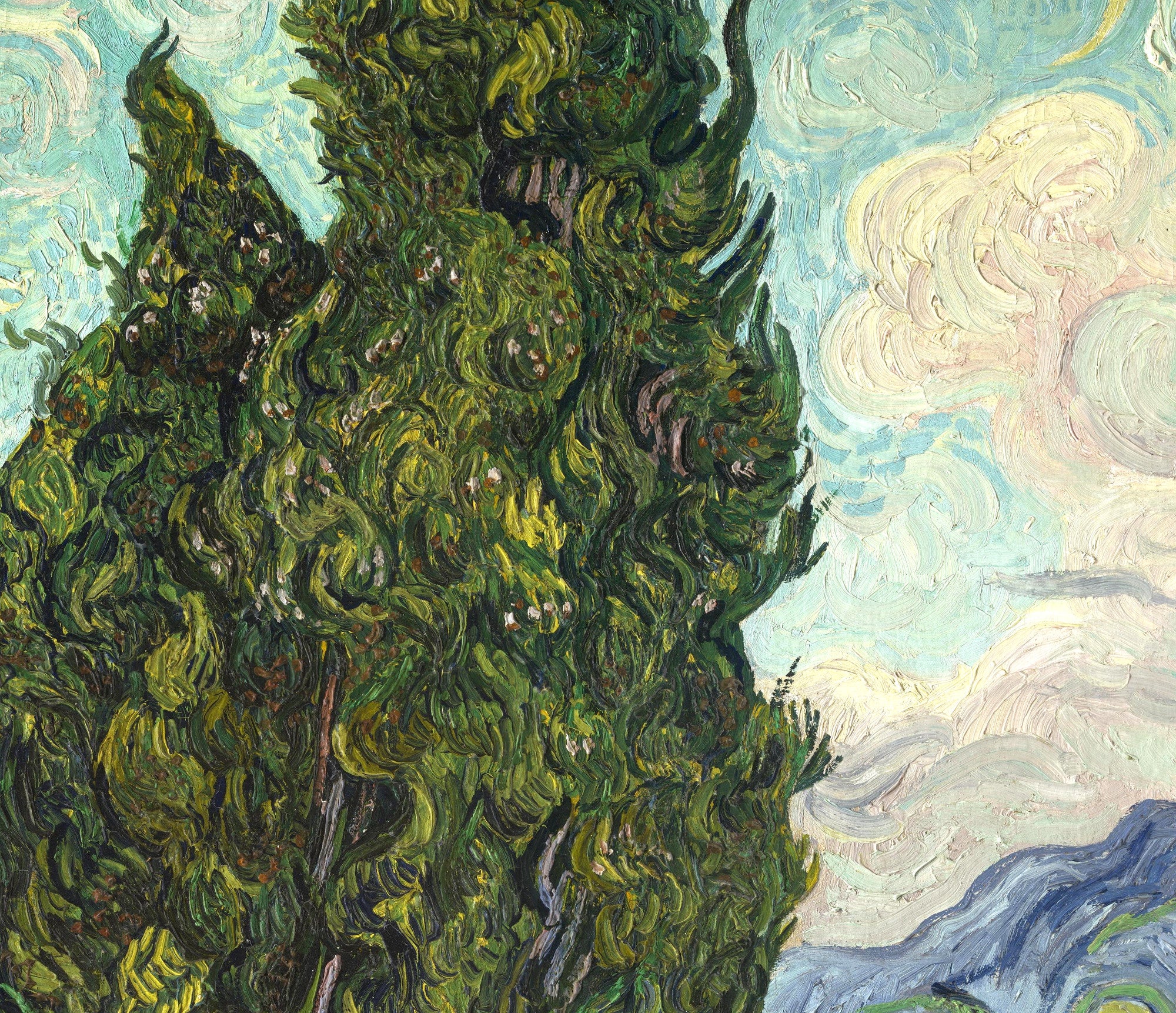 Vincent Van Gogh Fine Art Print, Cypresses