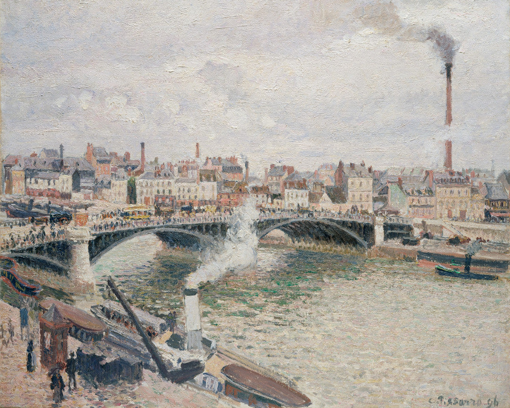 Camille Pissarro Fine Art Print View of Rouen Impressionist Painting