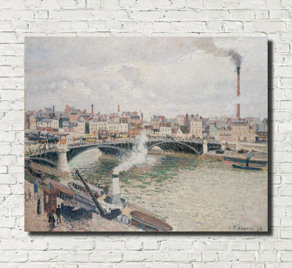 Camille Pissarro Fine Art Print View of Rouen Impressionist Painting