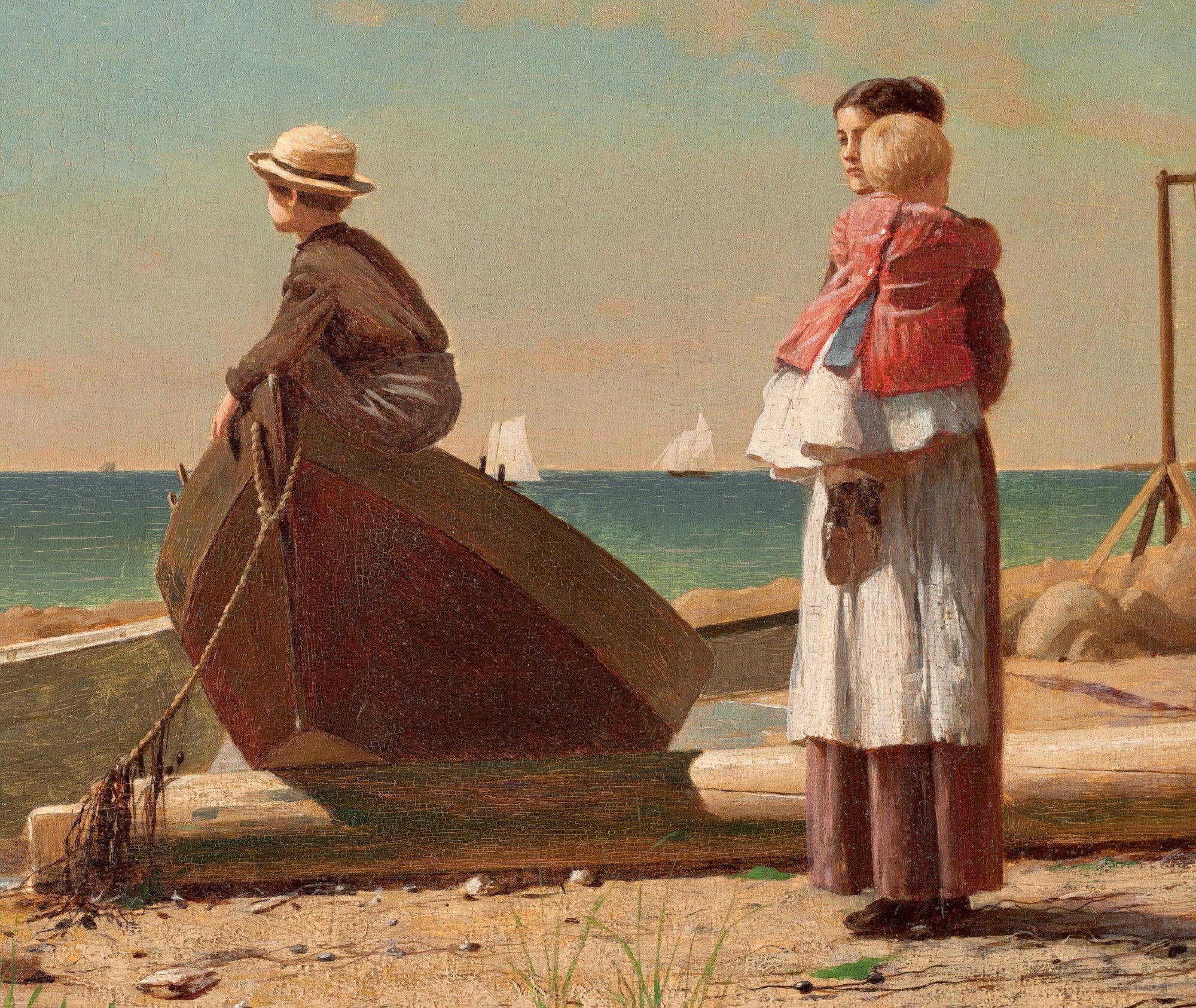 Winslow Homer Fine Art Print :  Dads Coming
