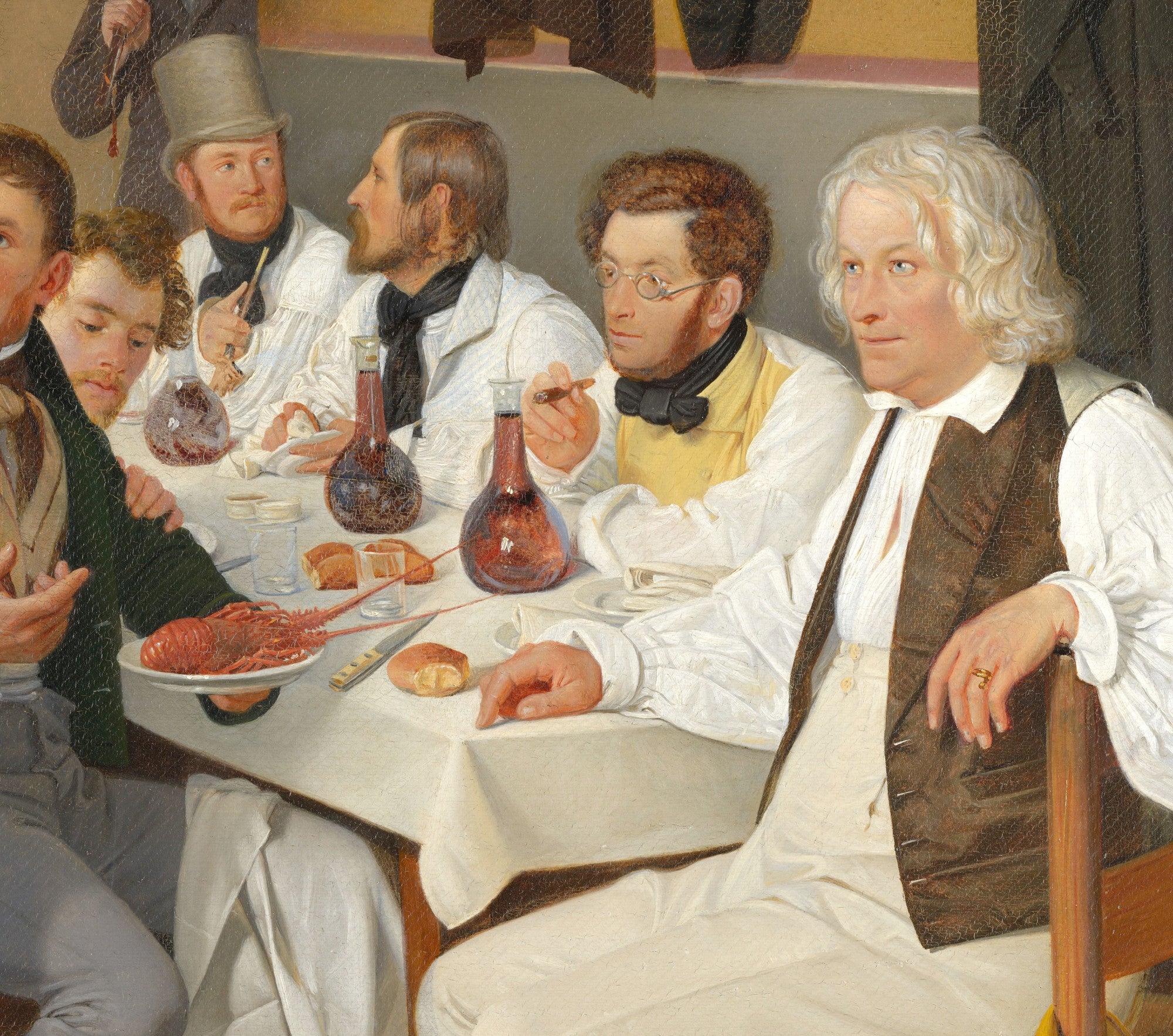 Ditlev Blunck Fine Art Print : Danish artists at the Osteria La Gensola in Rome