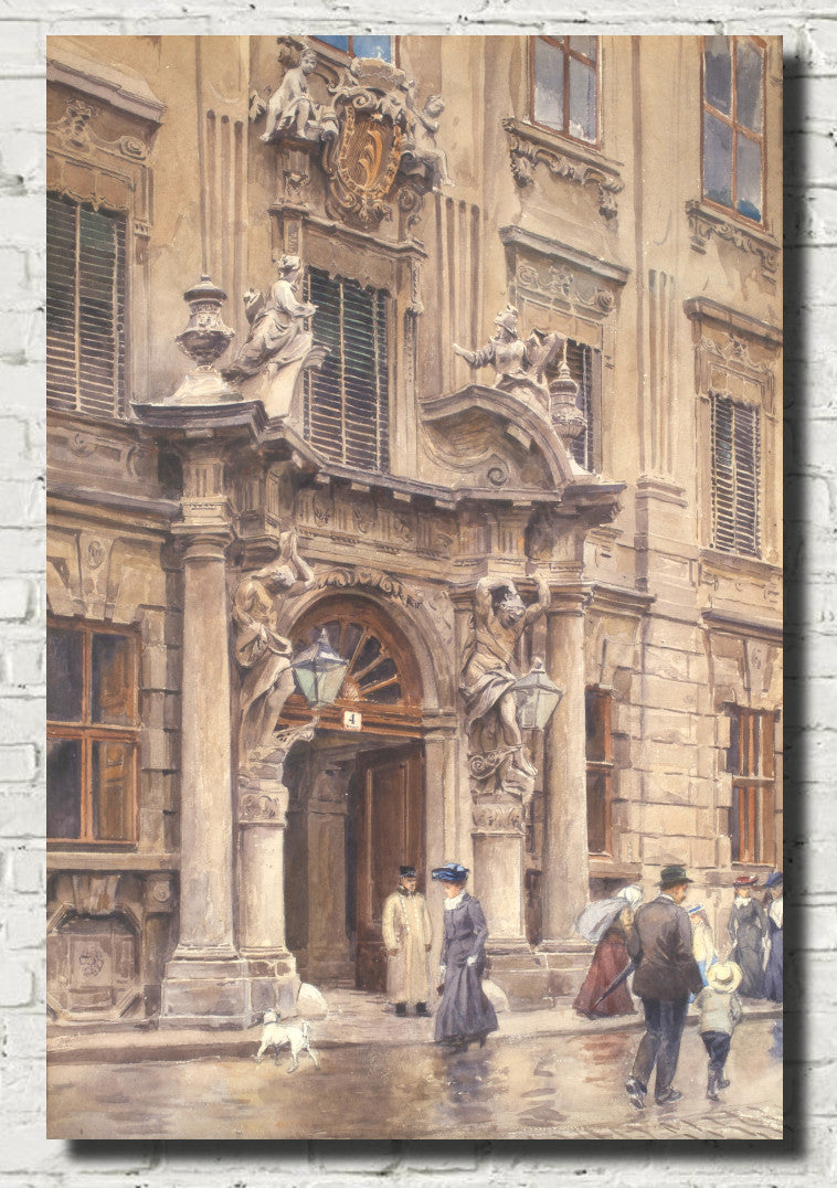 The Portal of Palais Kinsky, Vienna, Ernst Graner Fine Art Print