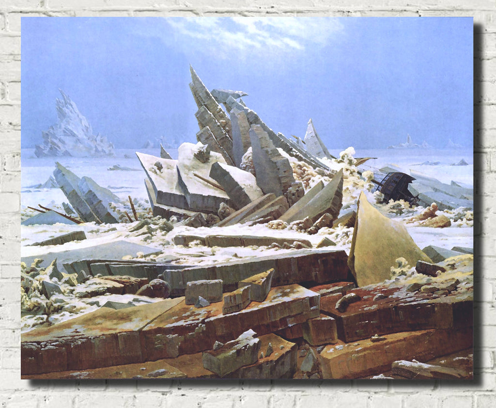 Sea of ice, Casper David Friedrich Fine Art Print