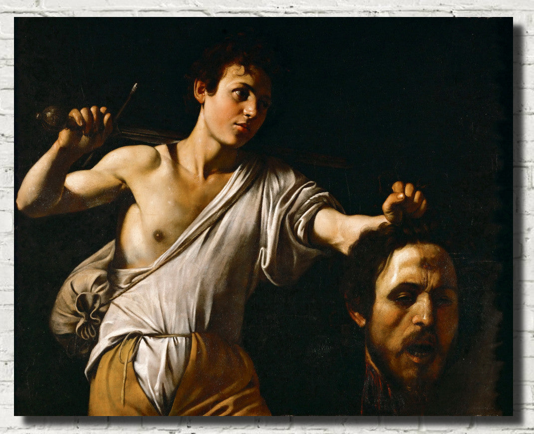 Caravaggio Baroque Fine Art Print, David with the Head of Goliath