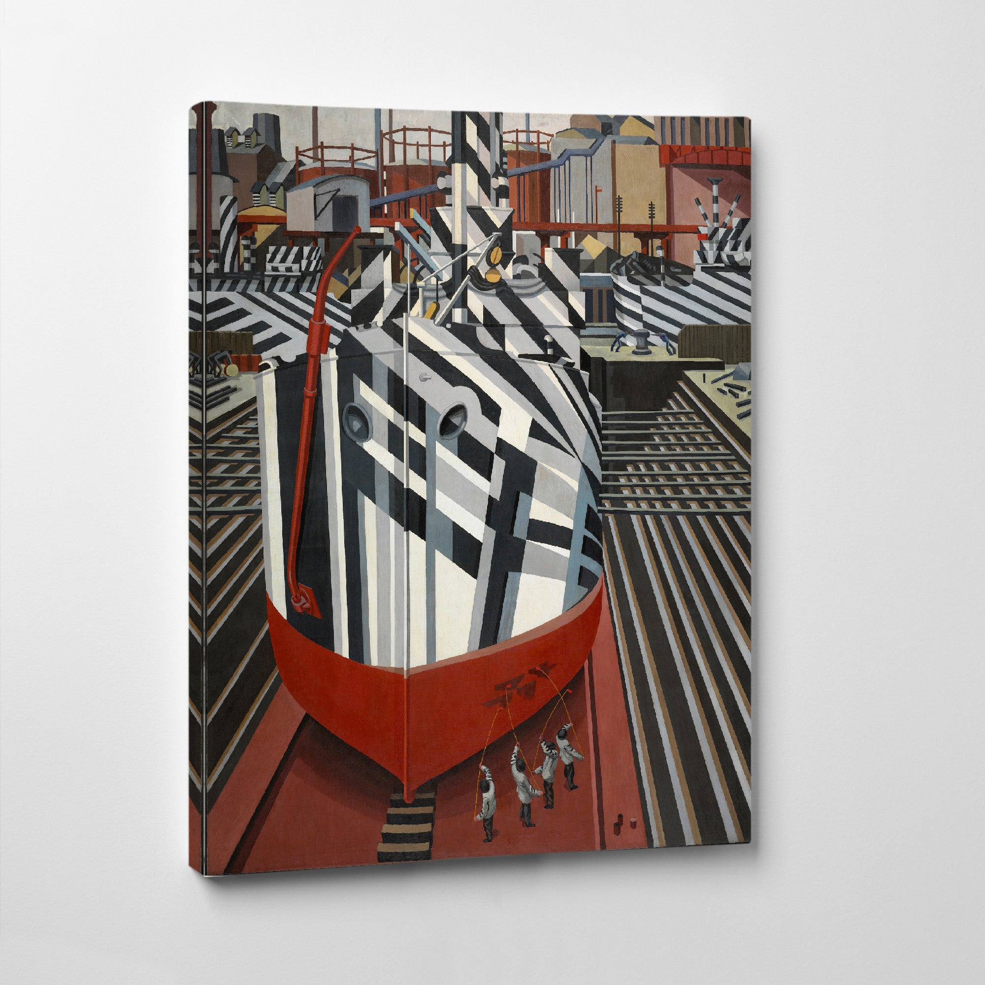 Dazzle-ships in Drydock at Liverpool, Edward Wadsworth