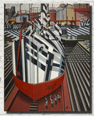 Dazzle-ships in Drydock at Liverpool, Edward Wadsworth