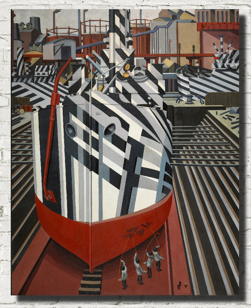 Dazzle-ships in Drydock at Liverpool, Edward Wadsworth
