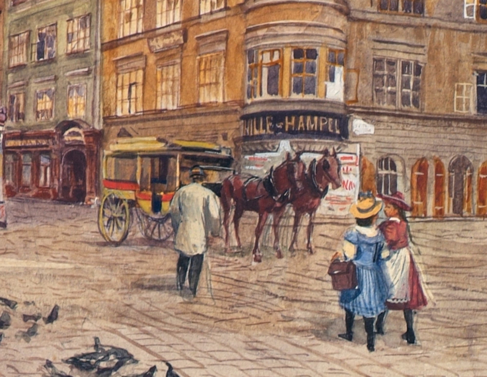 Der Judenplatz , Vienna, Ernst Graner Fine Art Print