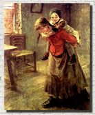 Fritz von Uhde Fine Art Print : The Big Sister