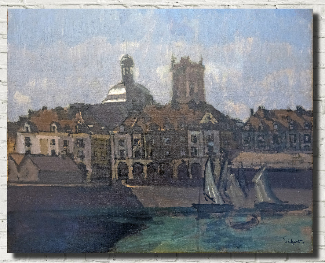 Walter Sickert Post-Impressionist Fine Art Print, Dieppe, the arcades and the Darse