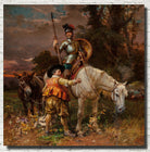 Don Quixote and Sancho Panza, Cesare Agostino Detti Fine Art Print